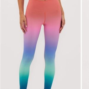 Beach Riot Pink and Blue Ombre Leggings